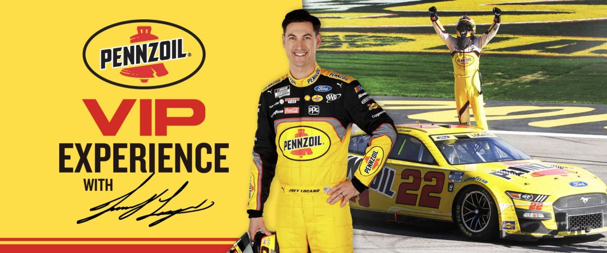 Pennzoil 110th Anniversary Sweepstakes <br><span style='font-size:75%;'>Win a Dream Trip to Meet Joey Logano</span> Header Image